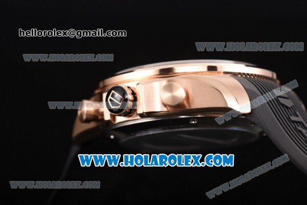Tag Heuer Grand Carrera Calibre 36 Chrono Miyota Quartz Rose Gold Case with Black Dial and Stick Markers - Click Image to Close